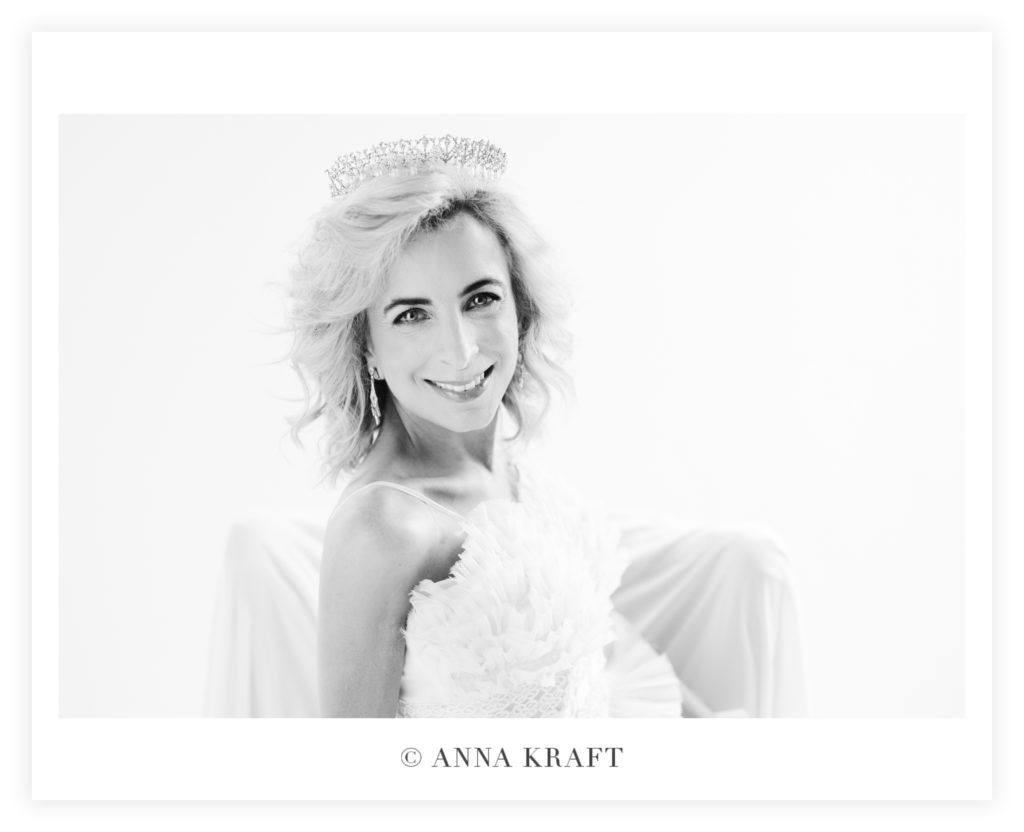 Elegant black and white portrait of Dana in crown
30 over 30 photoshoot interview